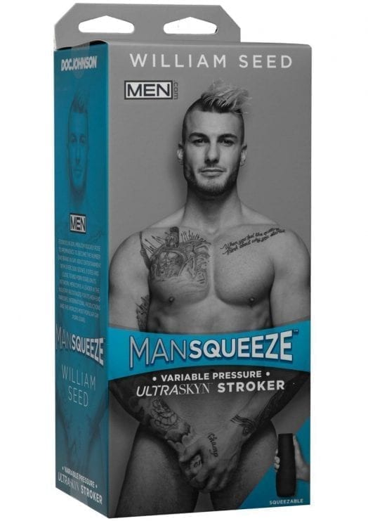 Man Squeeze William Seed Ultraskyn Stroker Variable Pressure Anal Masturbator Textured Flesh