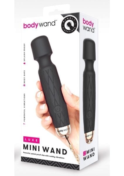 Bodywand Luxe Mini Wand Powerful Vibration  Massager Splash Proof  Black