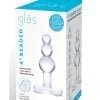 Glas Beaded Glass Butt Plug With Tapered Base Clear