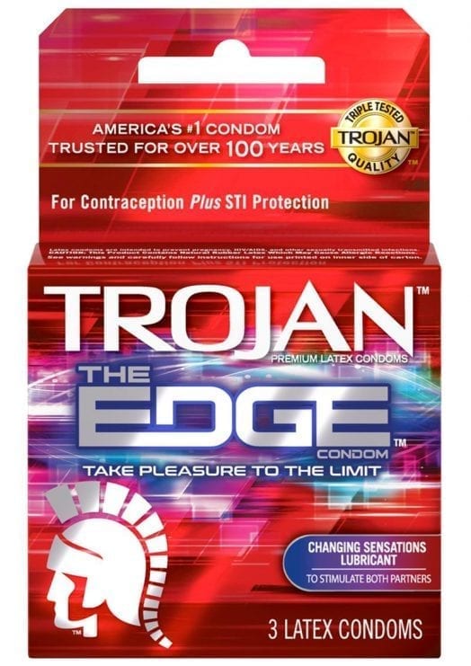 Trojan The Edge Latex Lubricated Condoms 3-Pack
