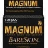 Trojan Magnum Bareskin Lubricated Latex Condoms 3-Pack Large