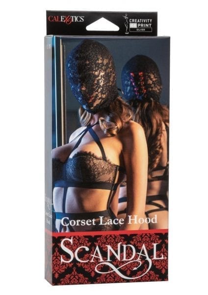 Scandal Corset Lace Hood Washable One Size Fits Most Black