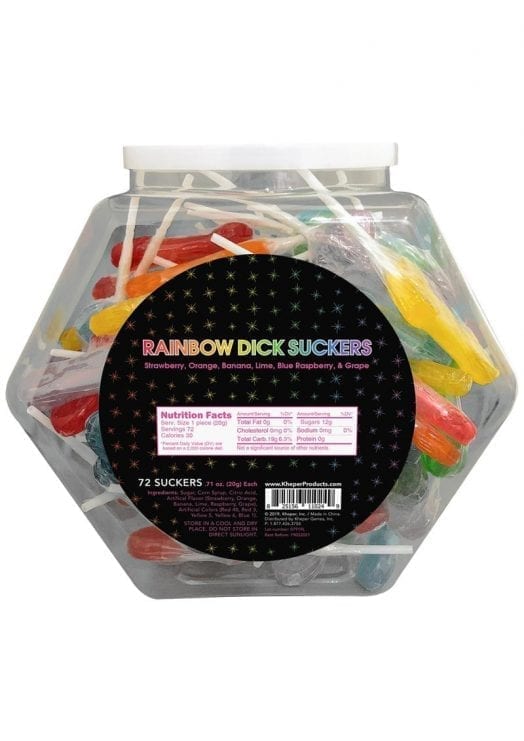 Rainbow Dick Suckers 72 Fish Bowl Display