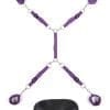 Lux Fetish Bed Spreader 7pc Kit Playful Restraint System  Purple
