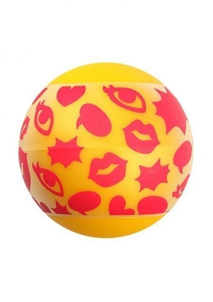 Linx Pop Stroker Ball Masturbator Nubby Textured Waterproof Yellow