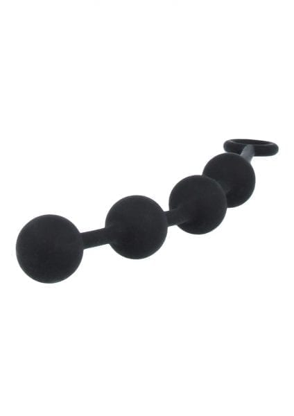 Nexus Excite Medium Silicone Anal Beads Silicone Medium Size 25mm  Black