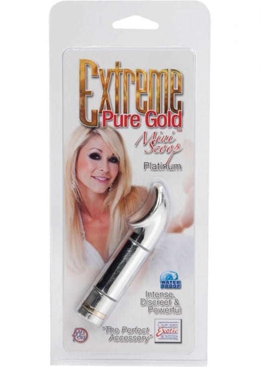 Extreme Pure Gold Mini Scoop 2.75 Inch Massager Platinum Waterproof