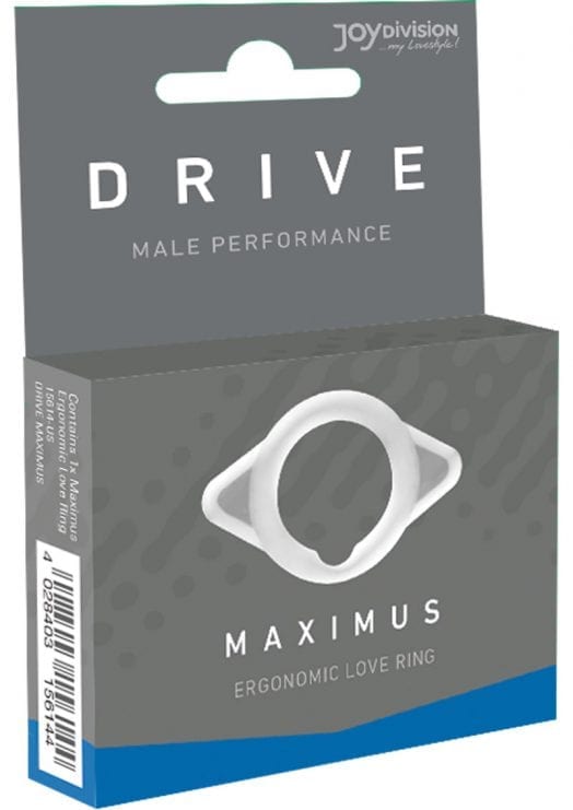 Drive Maximus Male Performance Silicone Eronomic Love Ring White