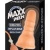 Maxx Men Vibrating Inflate Anal Plug Waterproof Flesh 5.75 Inch