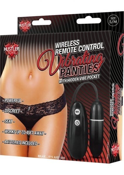 Wireless Remote Control Vibrating Panties Black Small To Medium