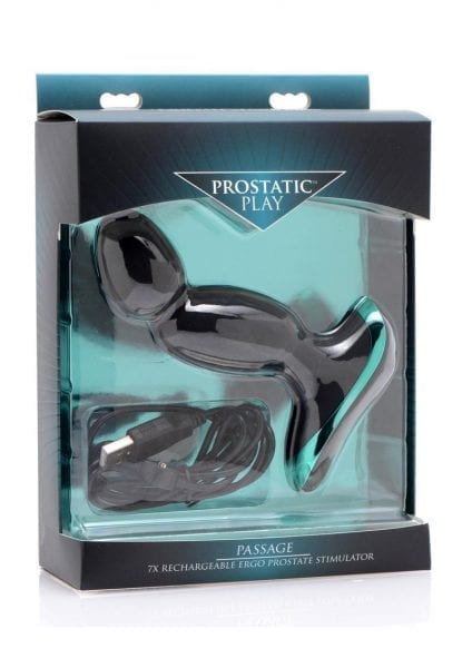 Prostatic Play 7x Rechargeable Ergo Prostate Stimulator Silicone Waterproof Black