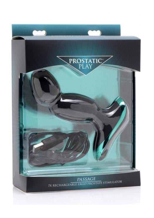 Prostatic Play 7x Rechargeable Ergo Prostate Stimulator Silicone Waterproof Black