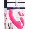 Strap U Royal Rider Silicone Vibrating Strapless Strap On With Bullet Waterproof Pink 8.5 Inches