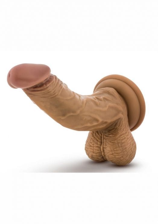 Silicone Willy`s Non Vibrating Realistic Dildo With Balls Mocha 6.5 Inch