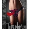 Temptasia Lovelace Harness With Vibrating Bullet Adjustable Straps Red