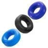 Hunkyjunk HUJ3 Silicone Blend C-Rings 3 Each Per Pack Cobalt/Tar/T Blue