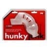 Hunkyjunk Lockdown Chastity Silicone Blend Cock Cage Ice 4.75 Inches
