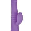 Devine Vibes Heat Up Dynamic Stroker USB Rechargeable Silicone Thrusting Vibe Waterproof Purple 9 Inches