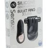 Sensuelle Silicone Bullet Ring Remote Control Rechargeable Cockring Black