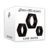 Zero Tolerance Lug Nuts Cockring Waterproof Black 3 Each Per Box