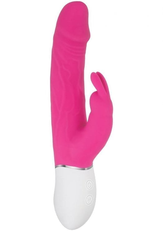 Adam and Eve Eve`s Realistic Rabbit Silicone USB Rechargeable Waterproof Pink 8.5 Inches