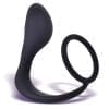 P Zone Ring Silicone Prostate Massager And Cock Ring Black