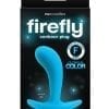 Firefly Contour Plug Glow In The Dark Anal Plug Non-Vibrating Silicone Blue Small