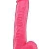 Big As Fuk Dildo With Balls Non Vibrating Harness Compatible 11 Inch Pink