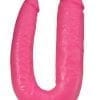 Big As Fuk Double Dildo Non Vibrating Harness Compatible Suction Cup 18 Inch Pink