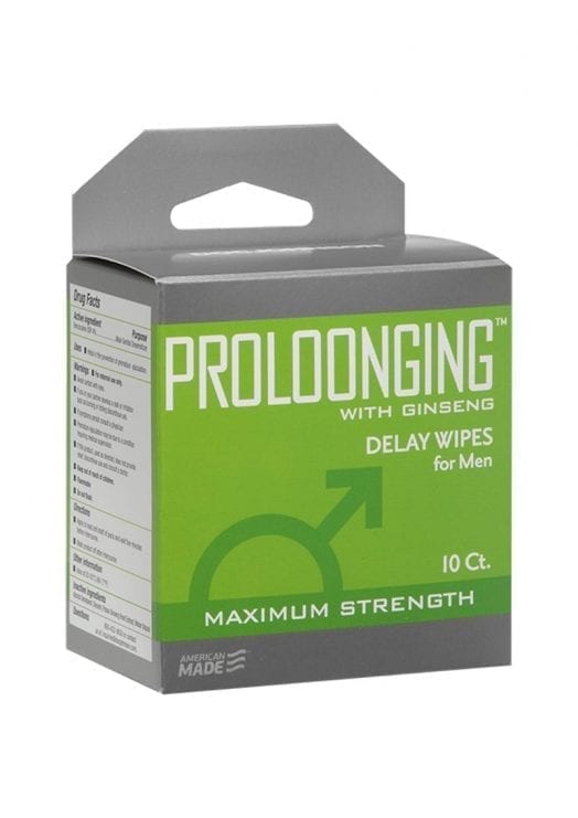Proloonging W/ginseng Delay Wipe 10ct Pk