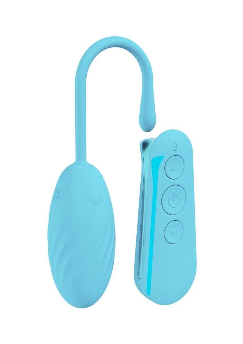 Loveline Felicite 10 Function Silicone Rechargeable Egg Vibe – Blue