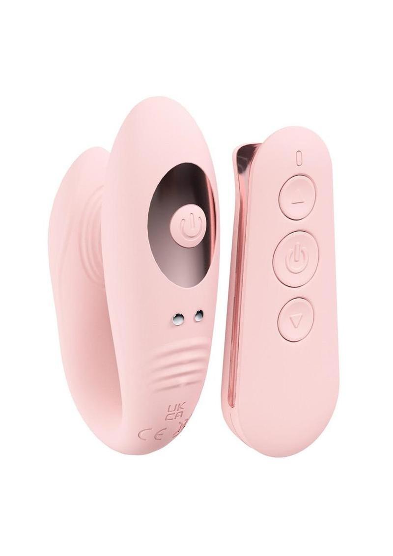 Loveline Charme Dual Motor Silicone Rechargeable Vibrator with Remote Control – Pink