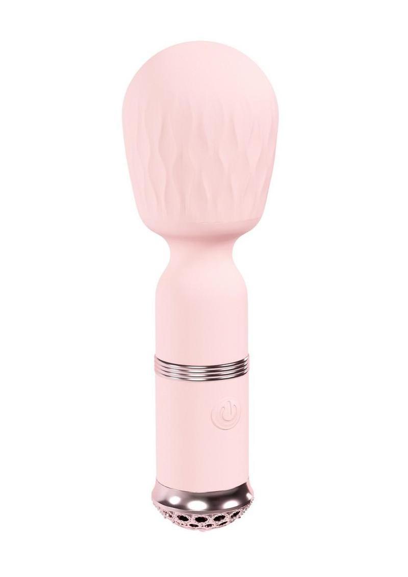 Loveline Velour 10 function Rechargeable Silicone MIni-Wand – Pink