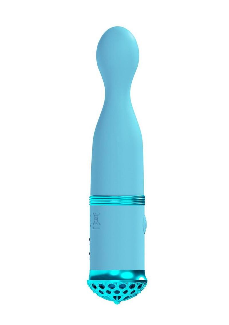 Loveline Finesse 10 Function Rechargeable Silicone Ball Tip Vibrator – Blue