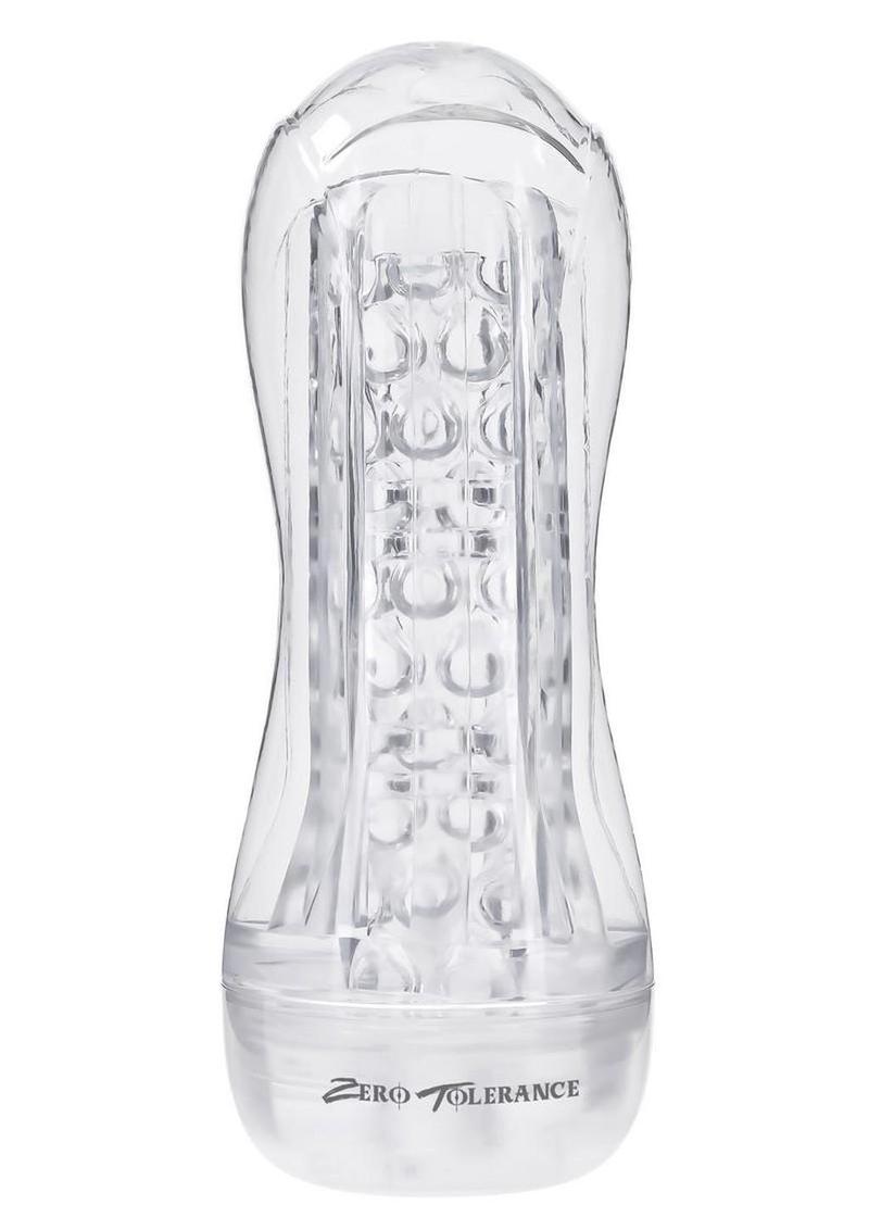 Zero Tolerance Casual Encounter Beaded Pussy Stroker with Vibrating C-Ring – Clear