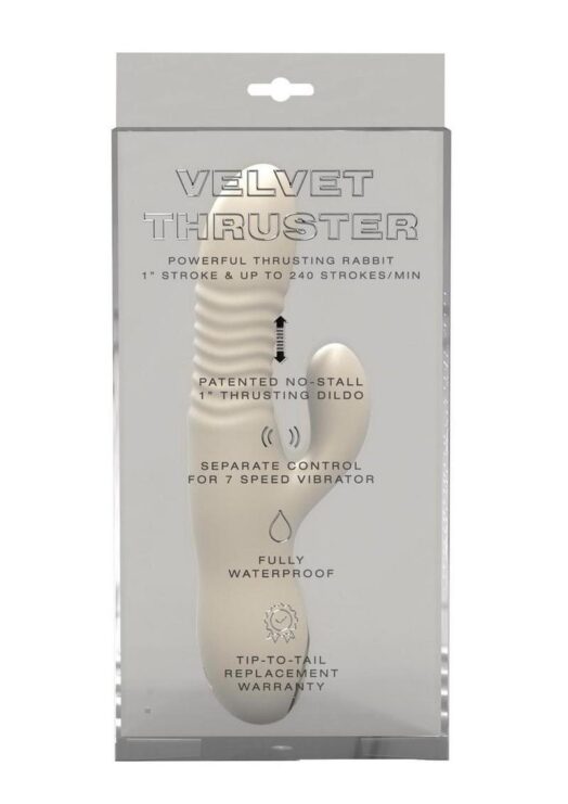 Velvet GoGo All-in-1 Thruster Rechargeable Silicone Dildo - Vanilla