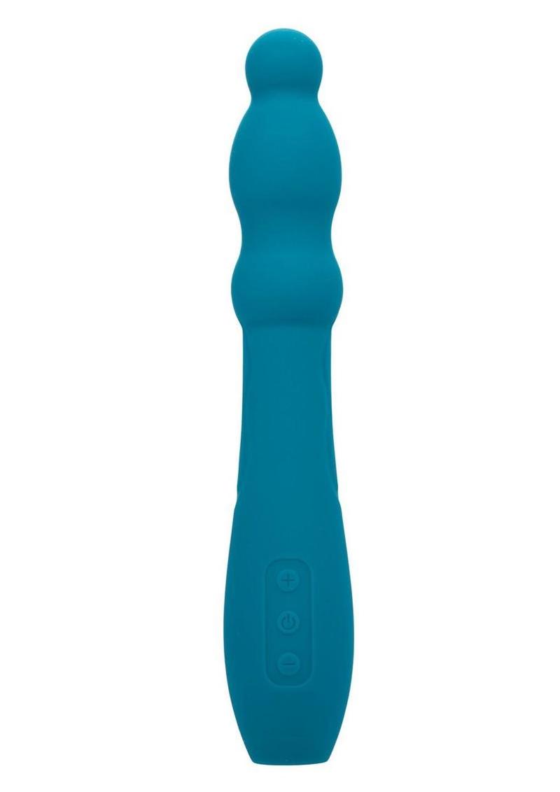 Turbo Glide Ripple Rechargeable Silicone Massager – Blue