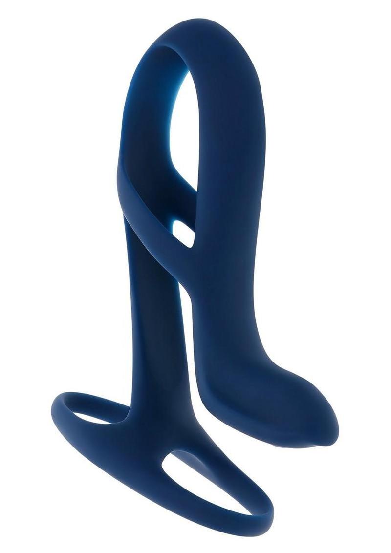 Zero Tolerance big Time Rechargeable Silicone Vibrating Penis Extension – Blue