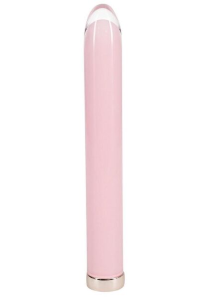 Loveline Sparkle 10 Function Rechargeable Glass Vibrator 6.3in - Pink