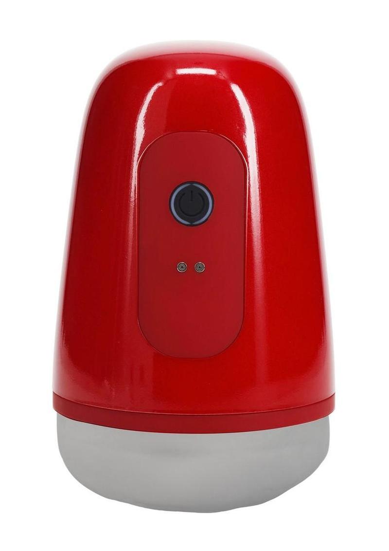 Pumped Vibrobator 10 Function Rechargeable Masturbator – Metallic Red