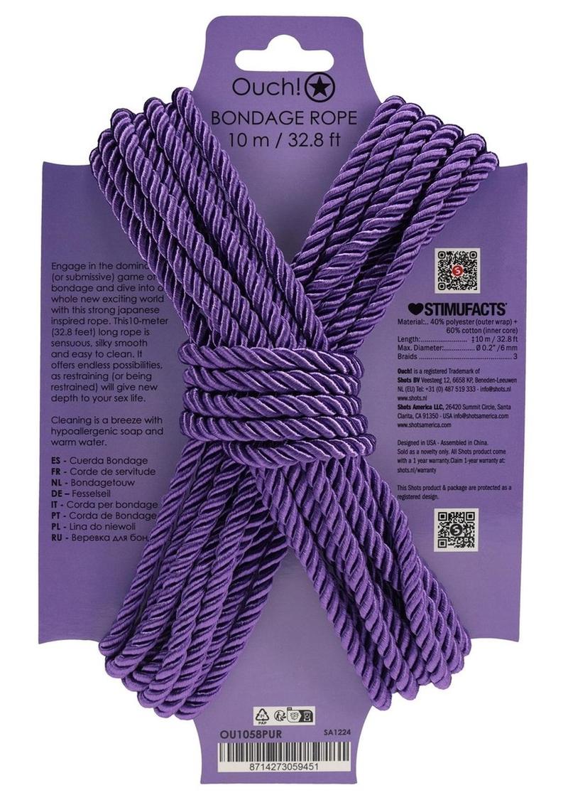 Ouch! Bondage Rope 10 Meter Nylon – Purple