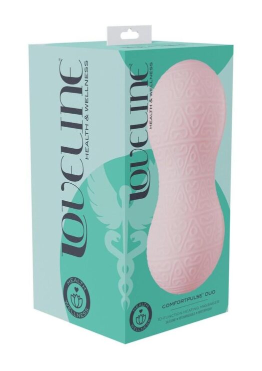 Loveline ComfortPulse 10 Function Vibrating Rechargeable Silicone Duo Massager - Pink