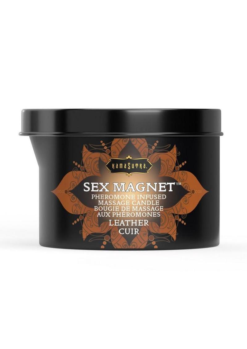 Sex Magnet Pheromone Massage Candle with Pour Spout – Leather