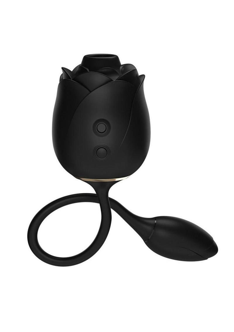 Fifty Shades of Grey Dark Blushing Rose Rechargeable Silicone Clitoral Stimulator – Black