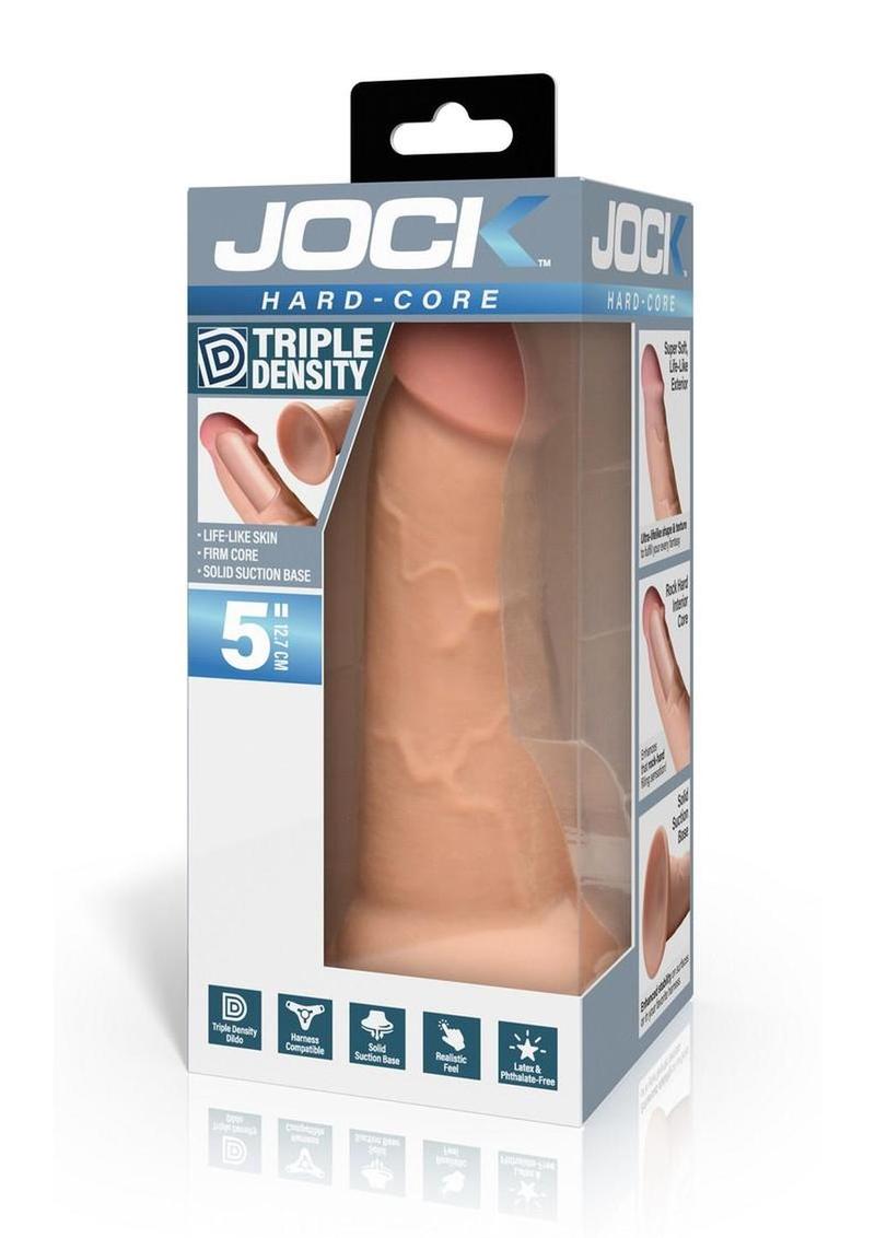 Jock Hard Core Triple Density Dildo 5in - Vanilla