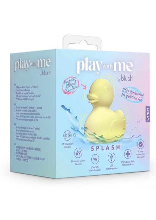 Play With Me Splash Rechargeable Vibrator - Yellow