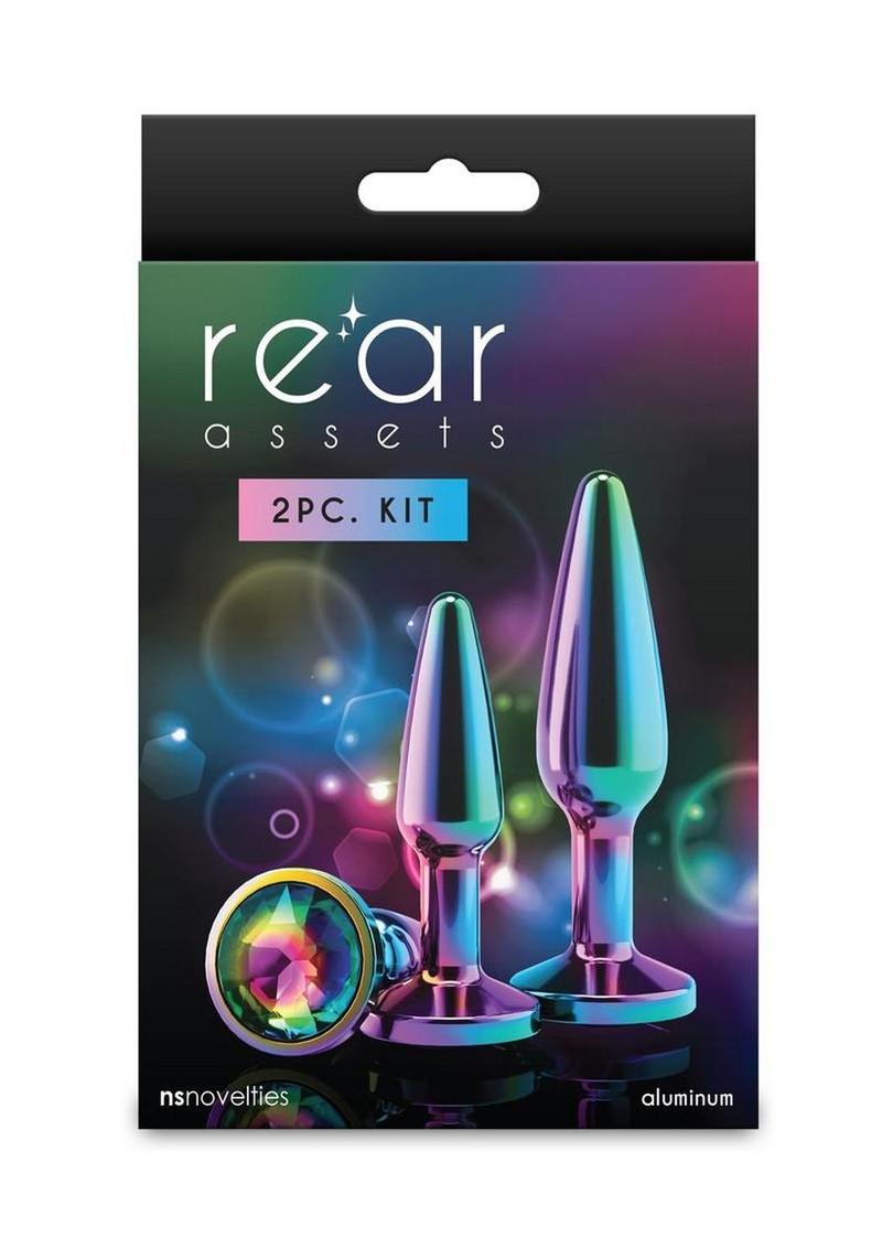 Rear Assets Tapered Trainer Chrome Plated Anal Plugs Kit (3pc Set) - Multicolor