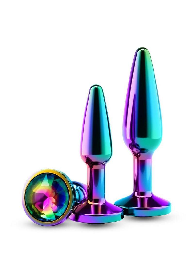 Rear Assets Tapered Trainer Chrome Plated Anal Plugs Kit (3pc Set) – Multicolor