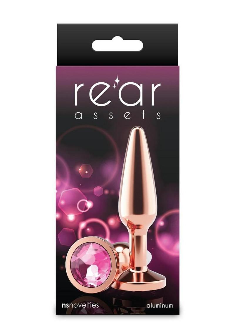 Rear Assets Chrome Tapered Anal Plug - Medium - Rose Gold