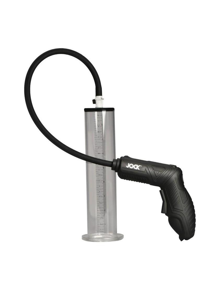 Jock Power Pumper Automatic Penis Pump with Cylinder – Black/Clear